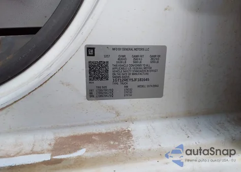 2018 GMC Sierra 2500Hd z USA, uszkodzony, nr VIN 1GT12REY5JF181645